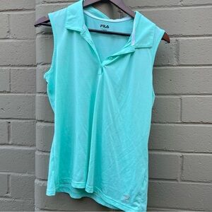Fila Sport Golf‎ Polo Women's Lg - mint blue green